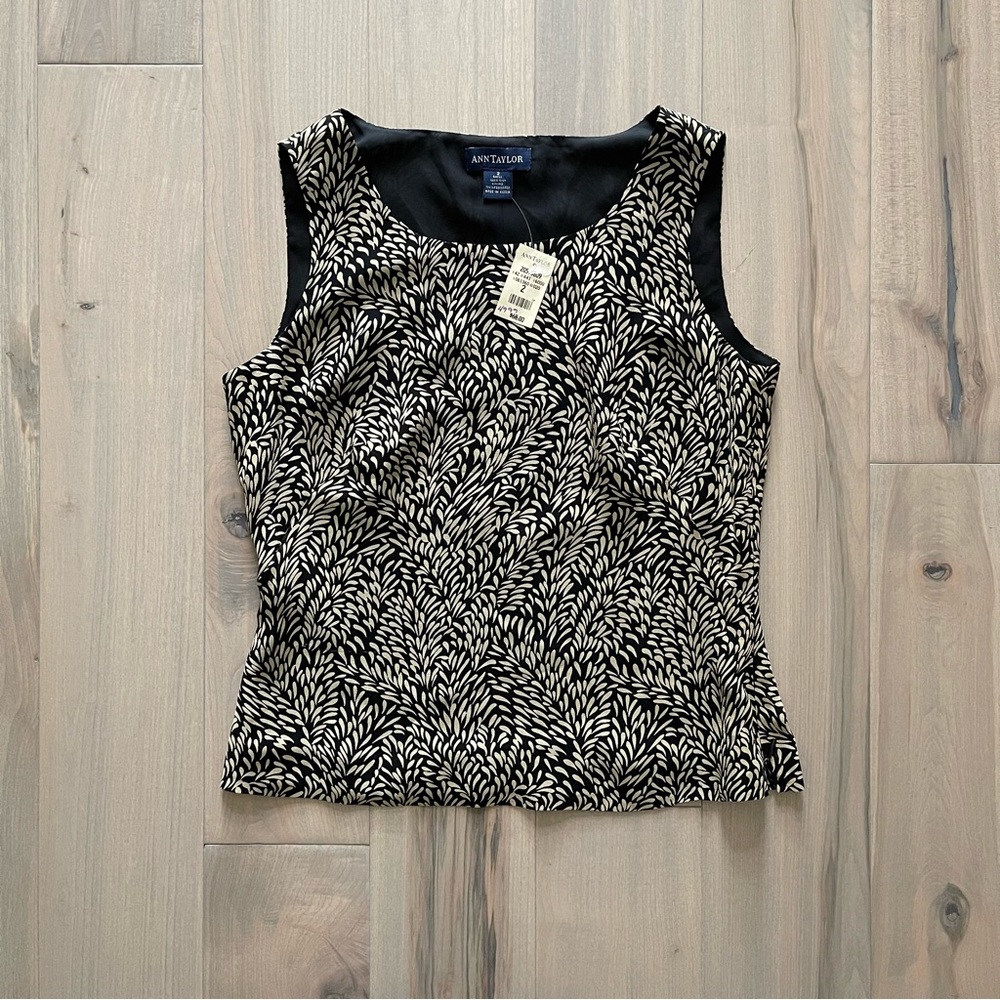 Ann Taylor Patterned Silk Tank
